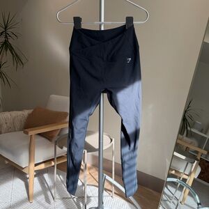 Women’s | Gymshark Crossover Leggings, Darkest Teal | Large